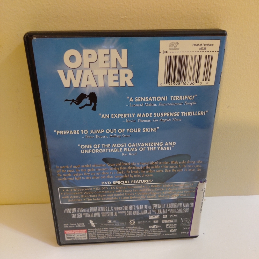 Open Water Widescreen Edition Lions Gate Films Rated R - Picture 2 of 3